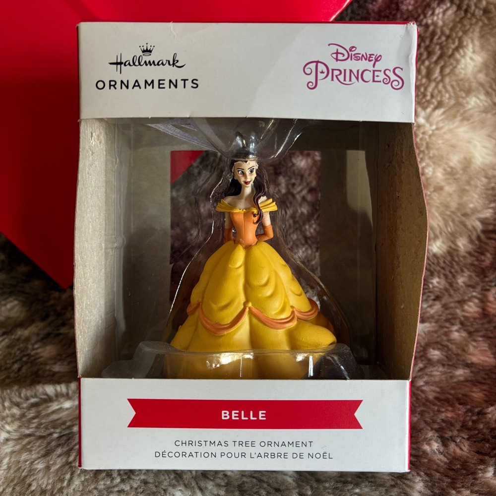 Hallmark Disney Princess Belle Christmas Tree Ornament Beauty and The Beast Gift